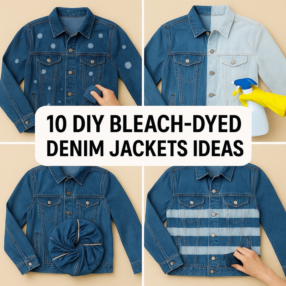 DIY Bleach Dyed Denim Jackets Ideas