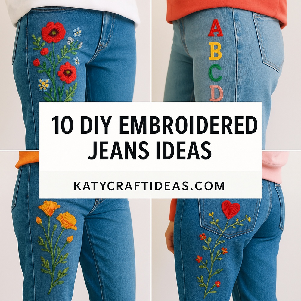 DIY Embroidered Jeans Ideas