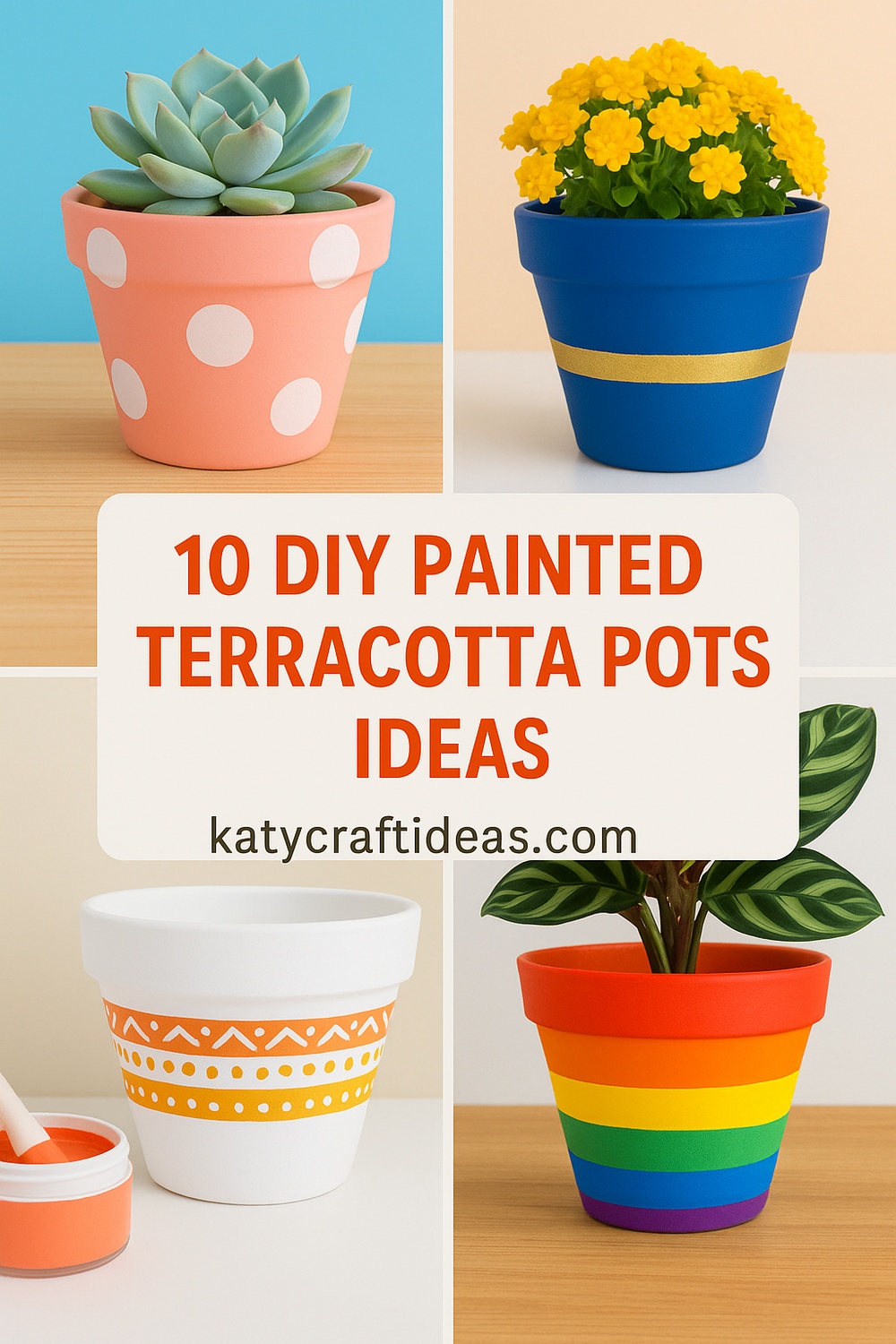 10 DIY Painted Terracotta Pots Ideas