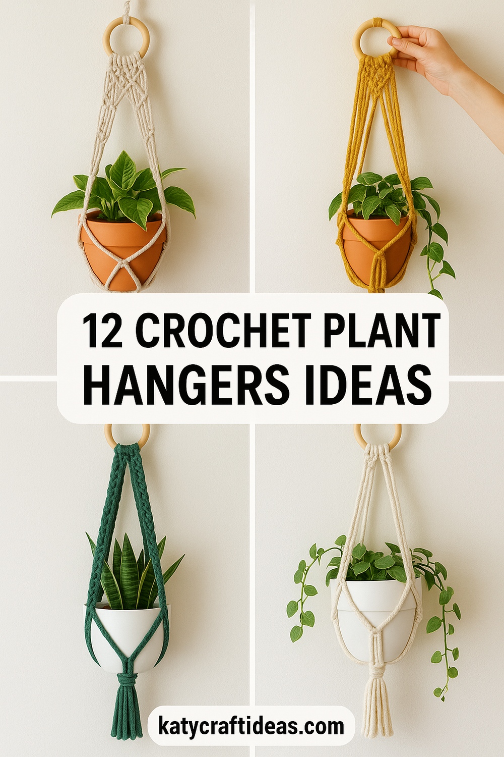 12 Crochet Plant Hangers Ideas