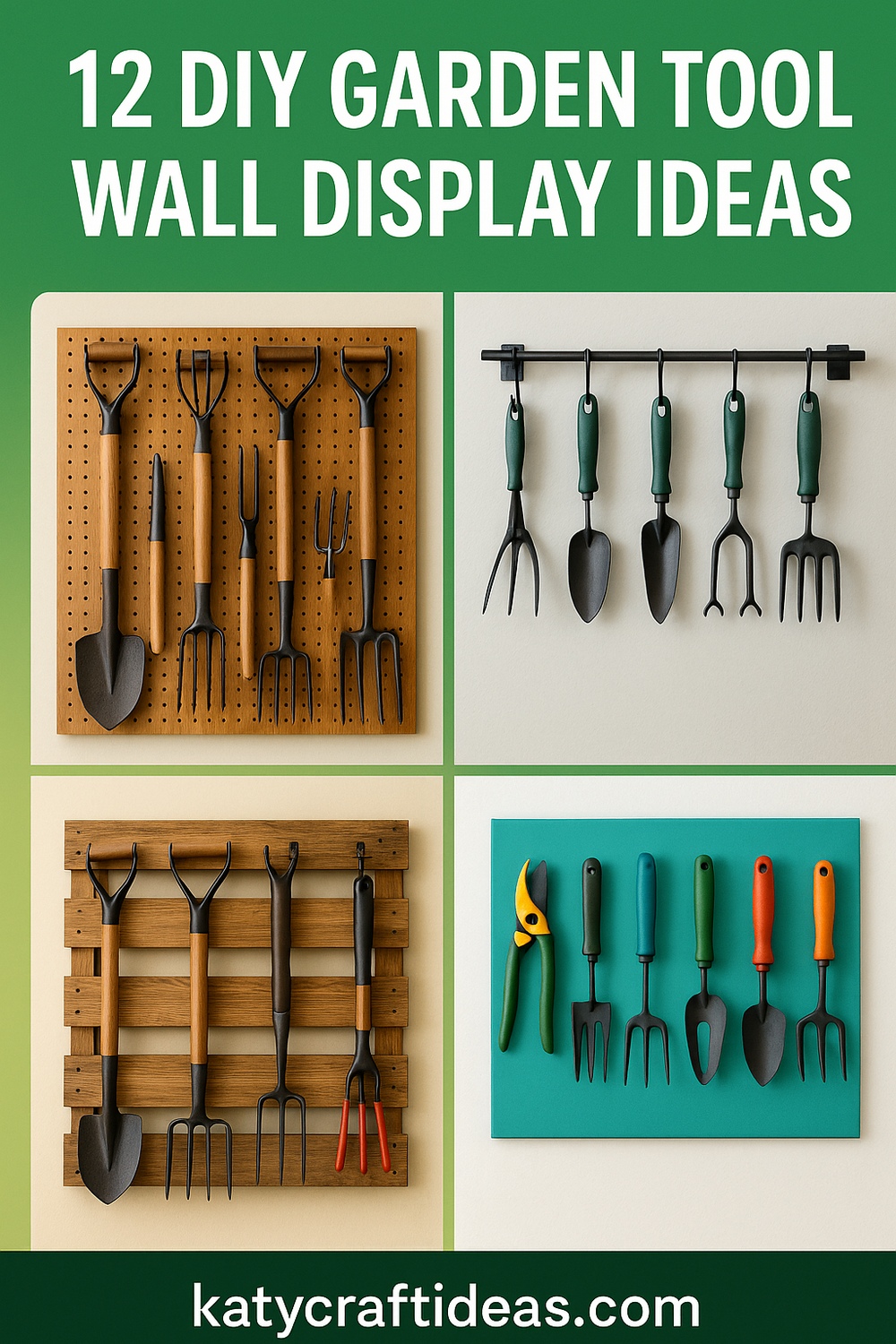 12 DIY Garden Tool Wall Display Ideas