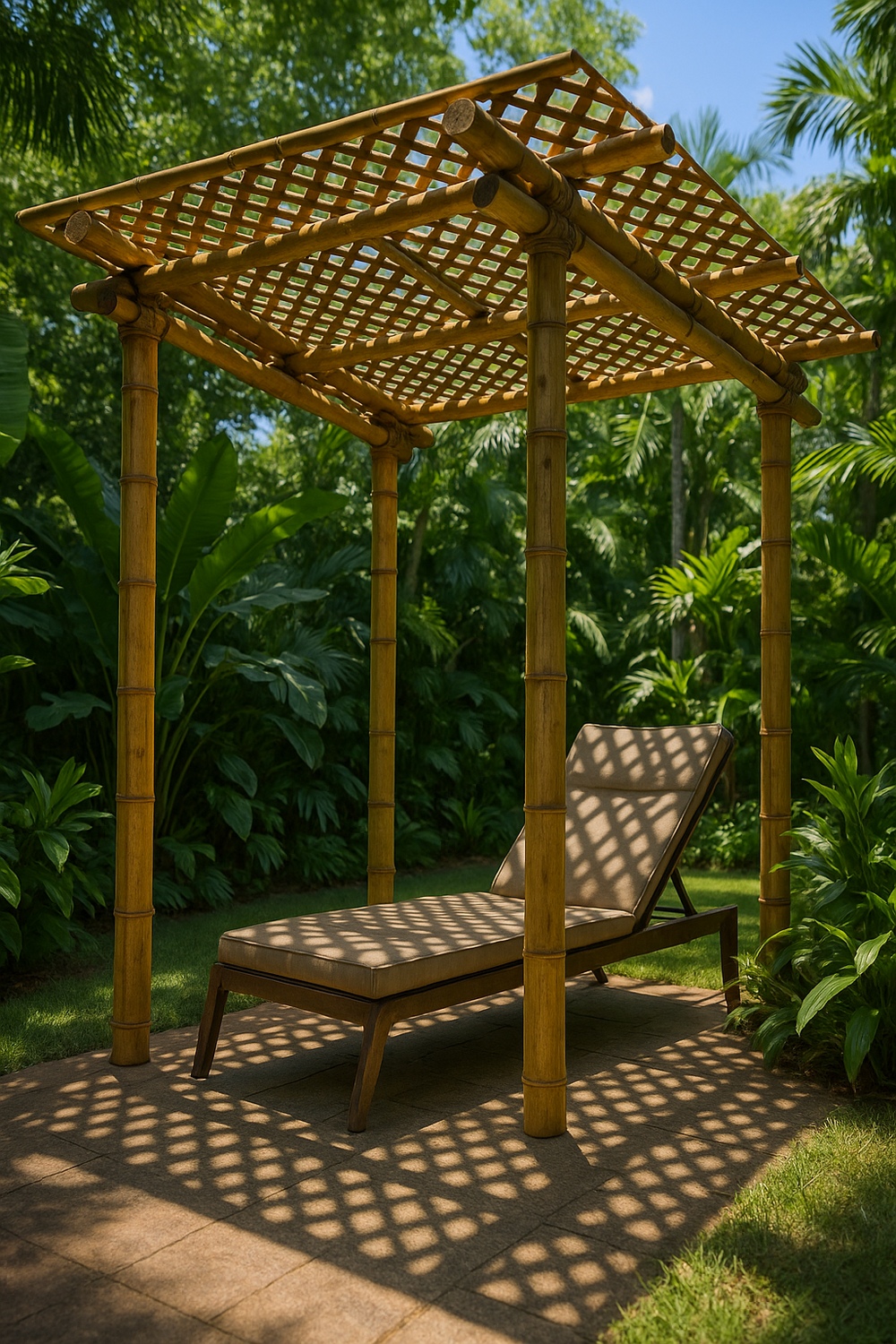 Bamboo & Lattice Roof Pergola
