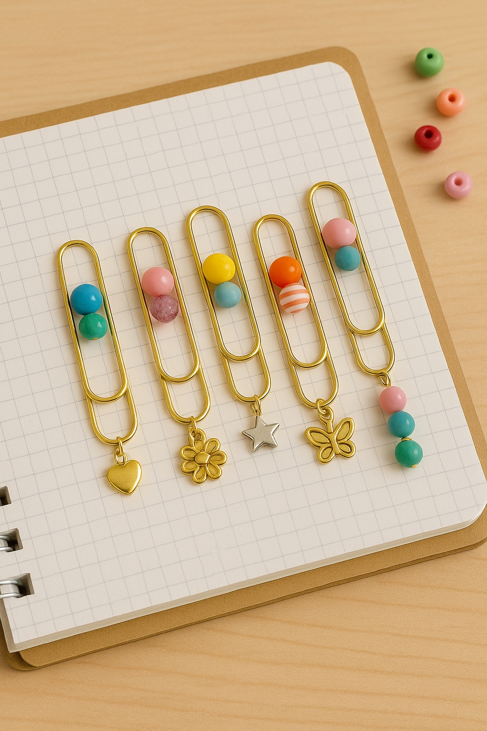 Beaded Paperclip Bookmarks
