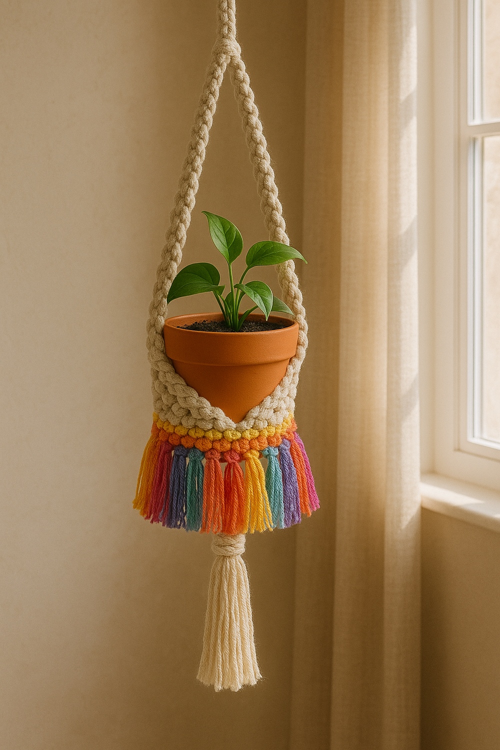 Boho Tassel Crochet Hanger