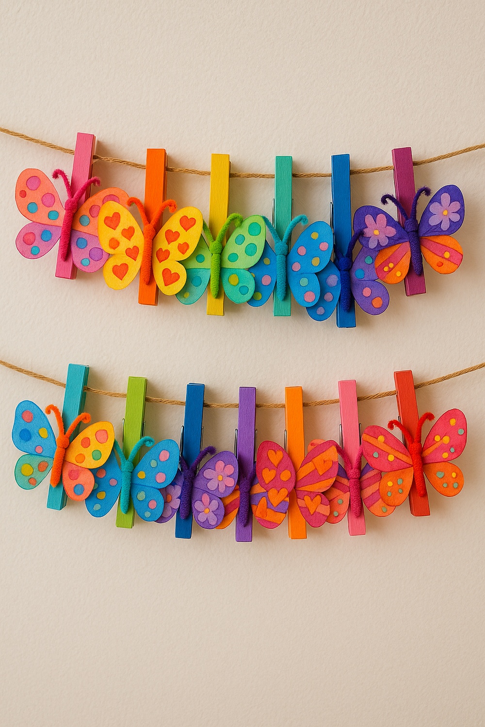 Butterfly Clothespin Clips