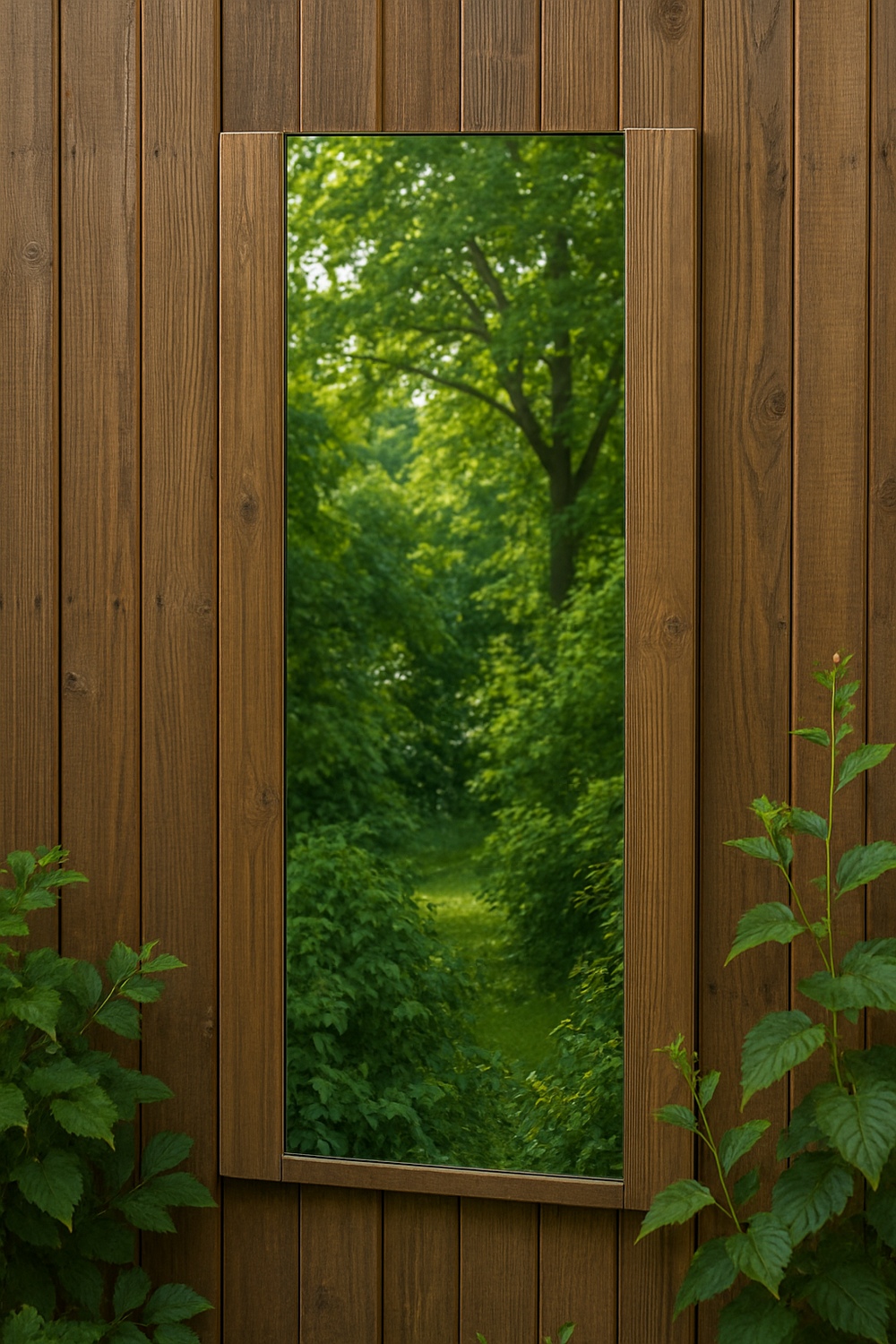 Camouflaged Mirror Fence Panel