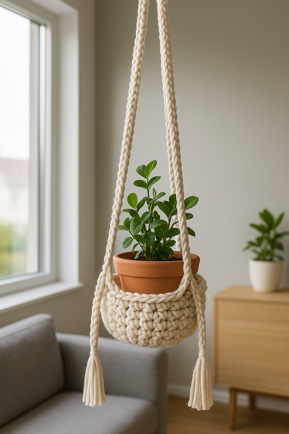 Crochet Basket Hanger