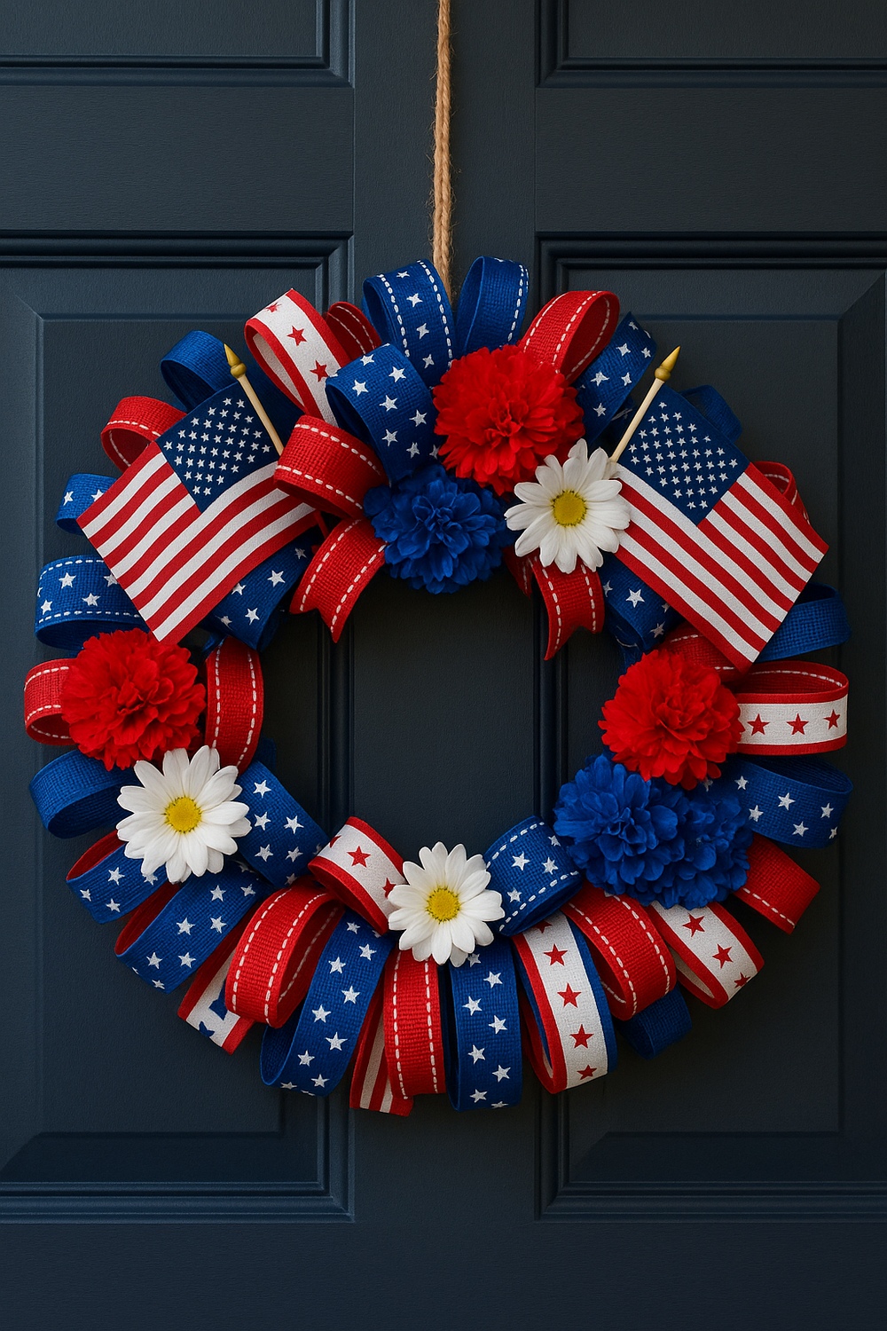 DIY American Flag Wreath