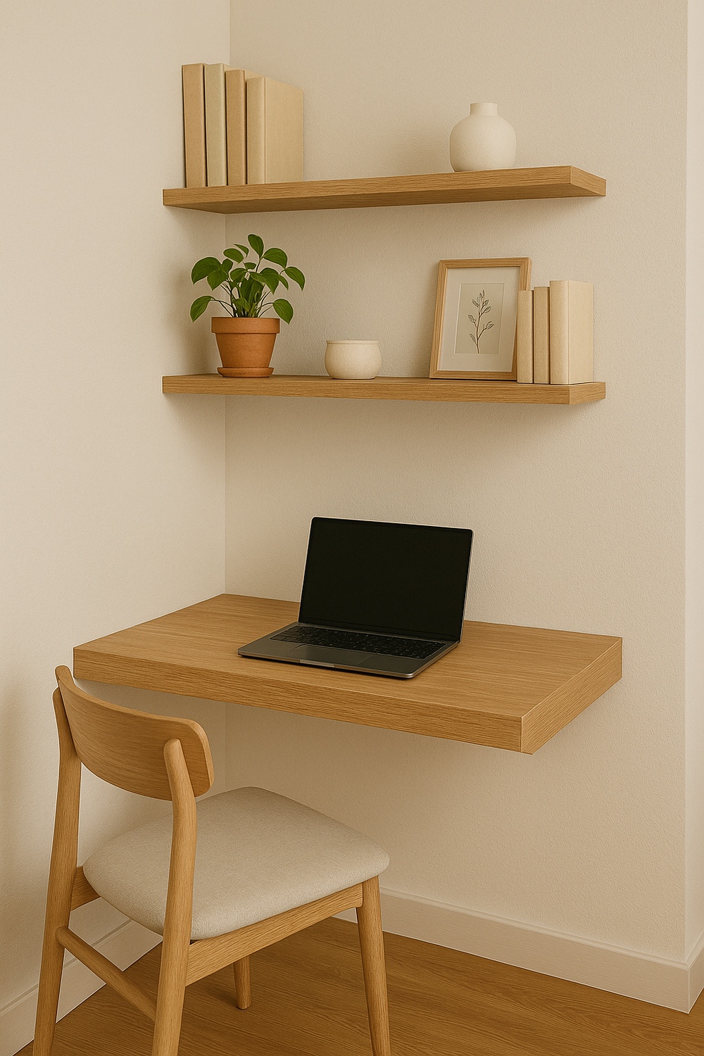 Floating Desk Shelf Combo