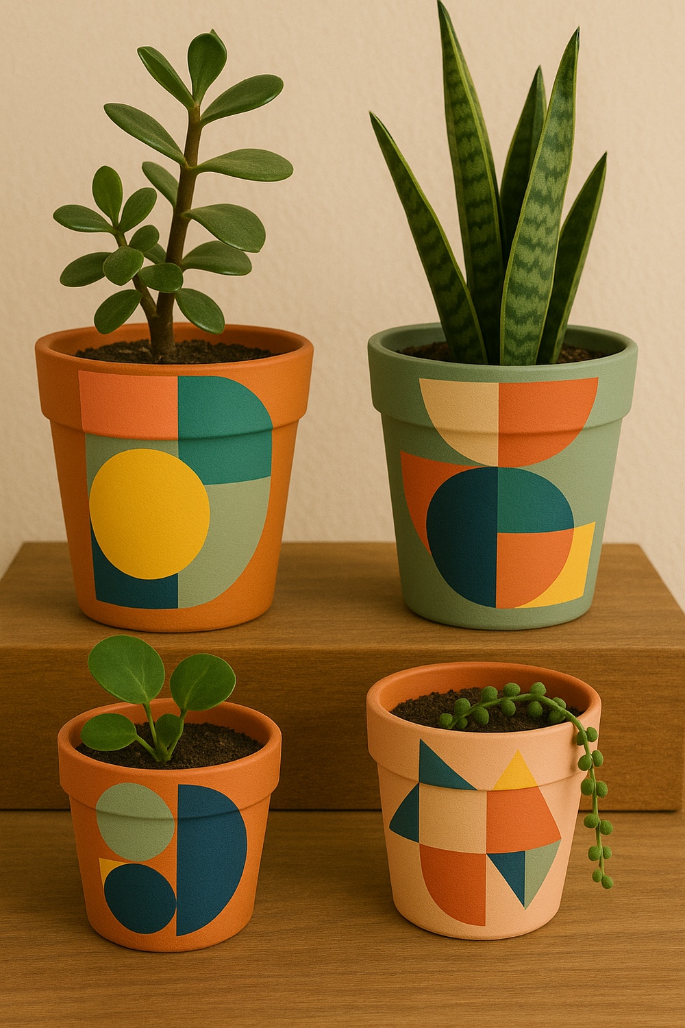 Geometric Pattern Pots