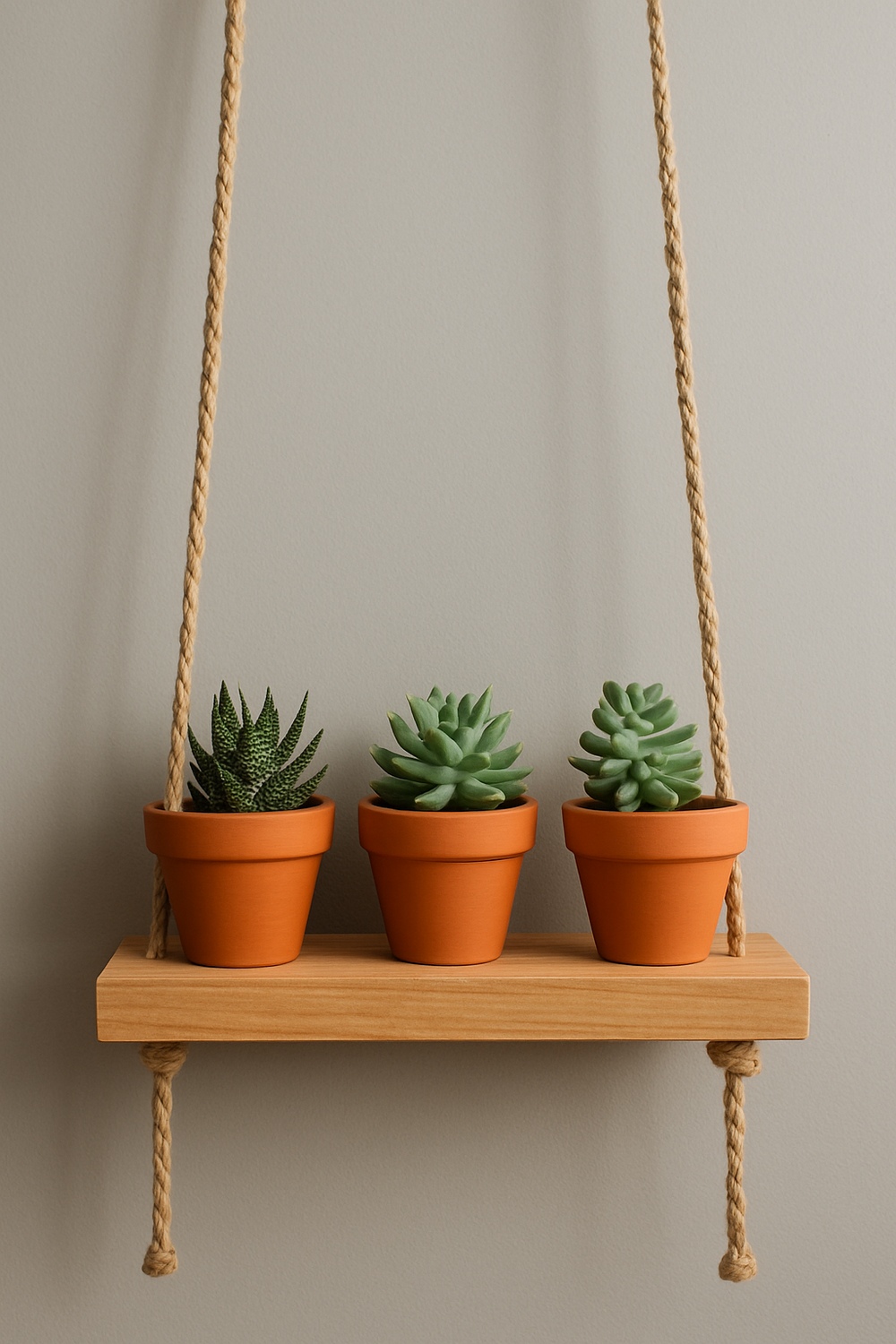 Hanging Clay Pot Shelf