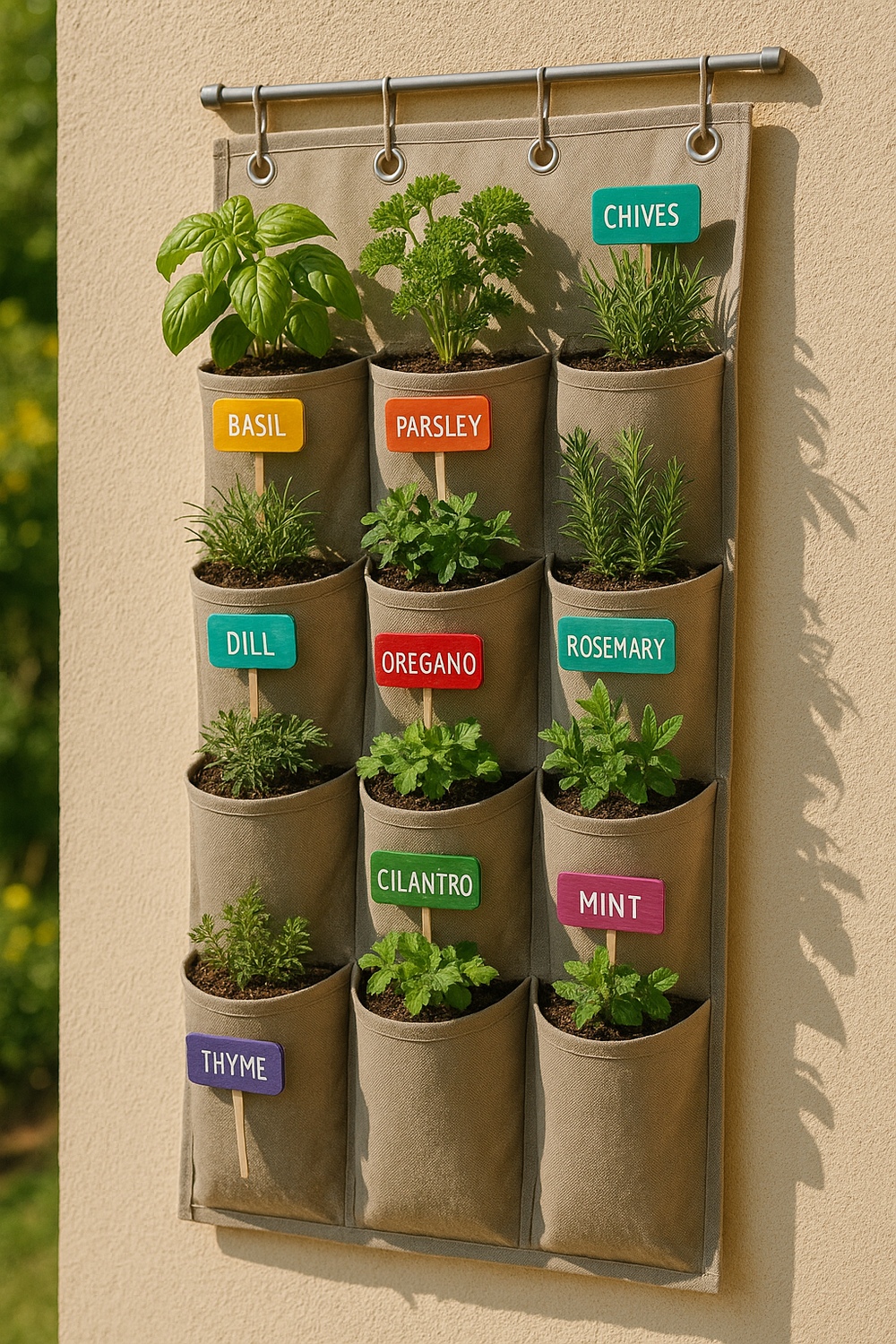 Hanging Shoe Organizer Herb Garden