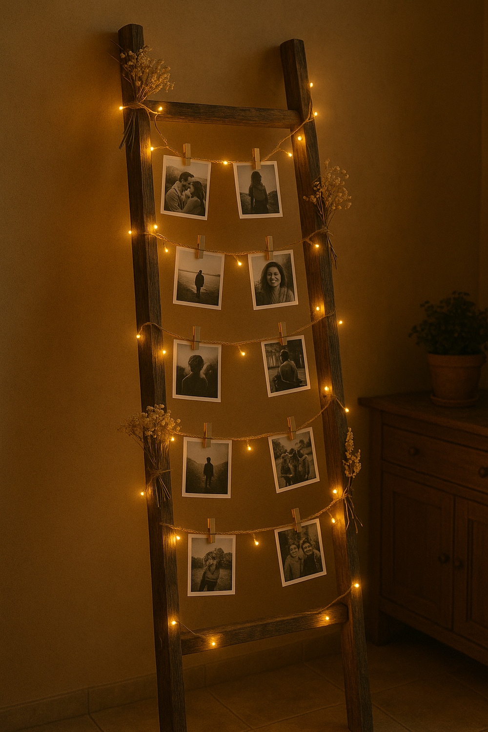 Ladder Photo Display