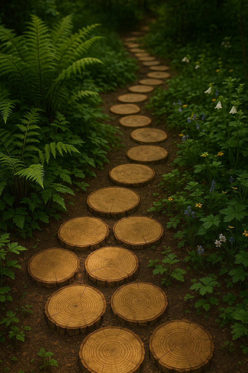 Log Slice Garden Path