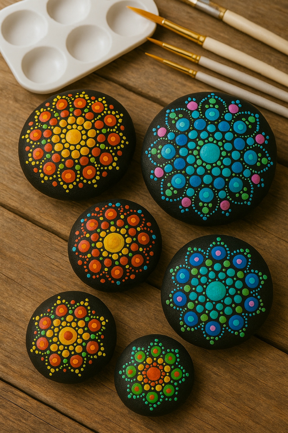 Mandala Dot Art Rocks