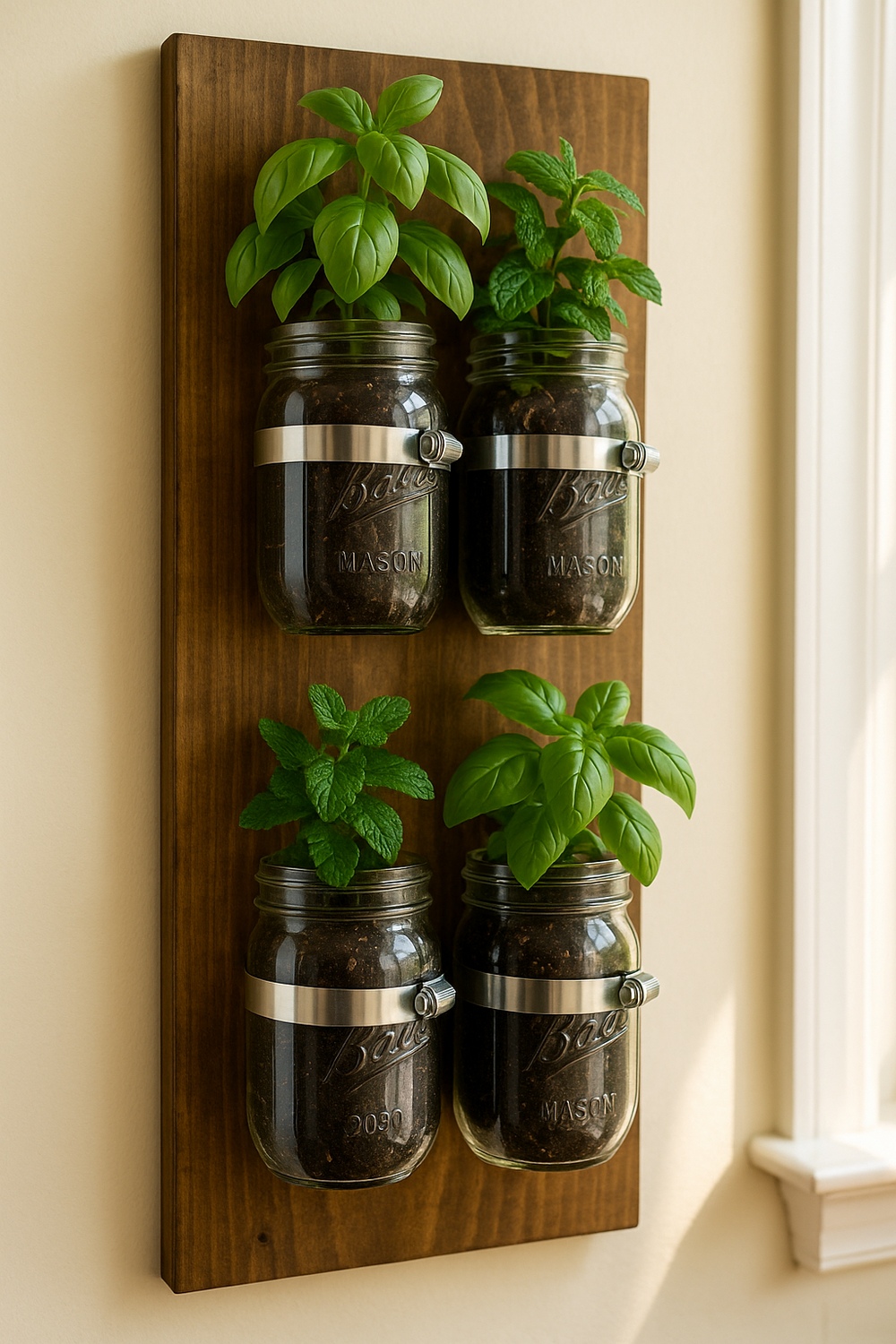 Mason Jar Wall Planters