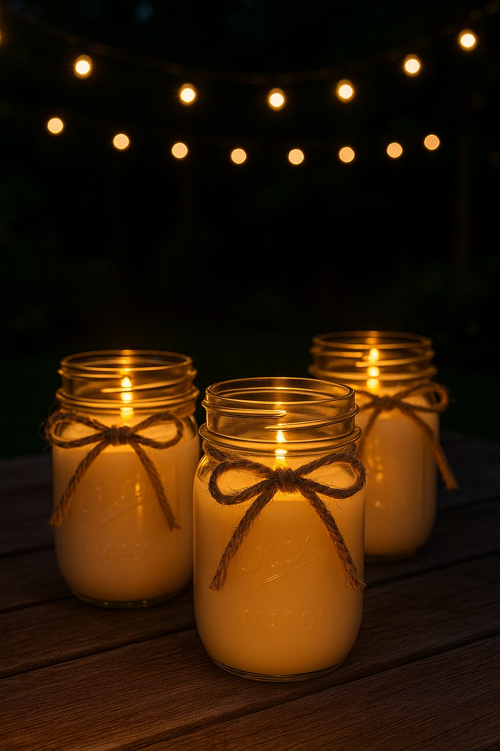 Mason‑Jar Citronella Candles