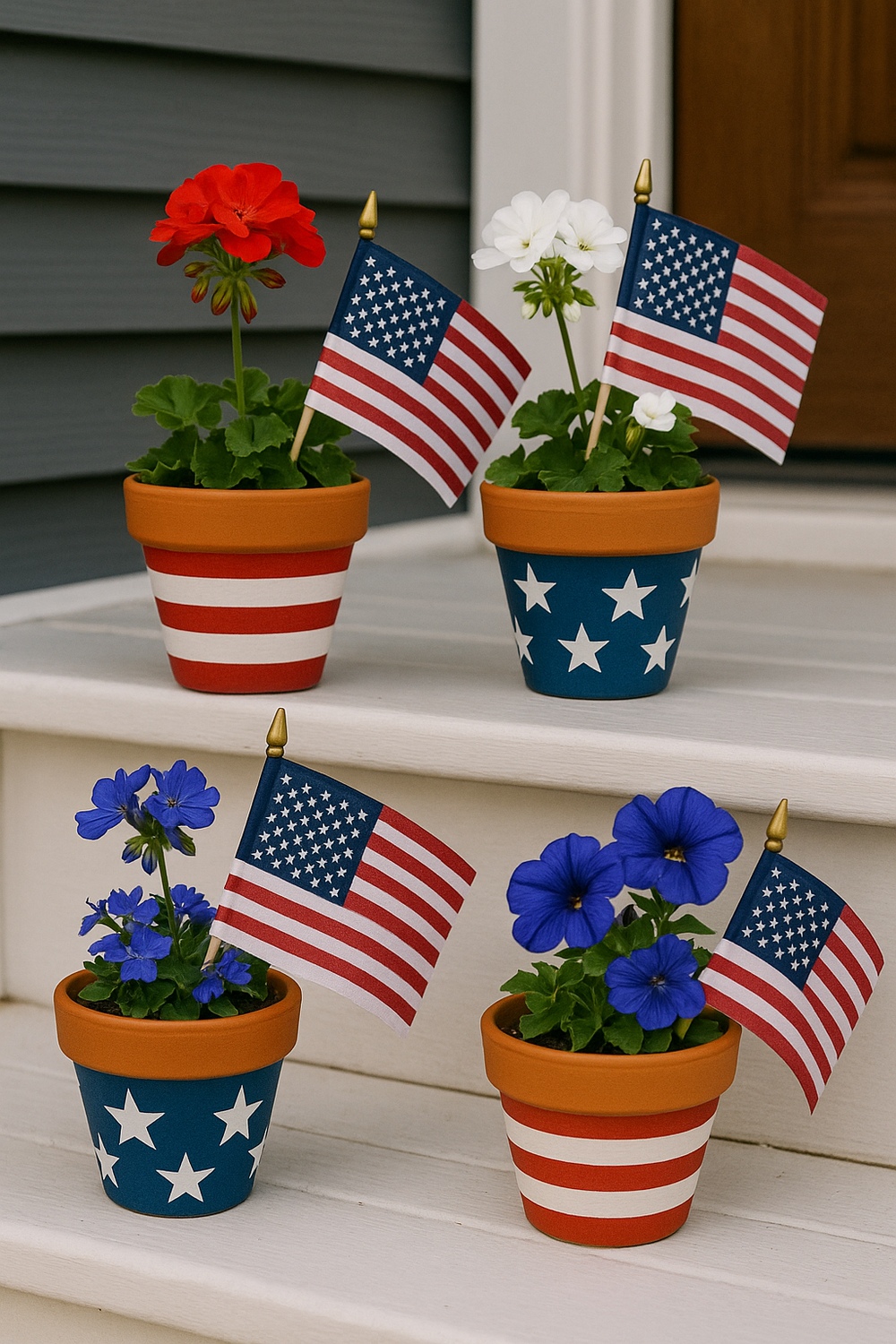 Mini Flag Flower Pots