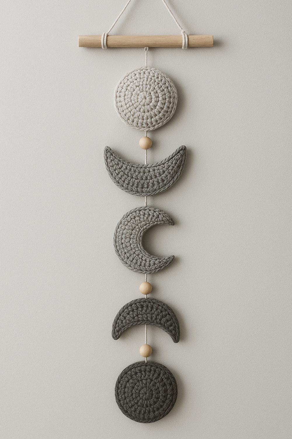 Moon Phase Crochet Wall Art