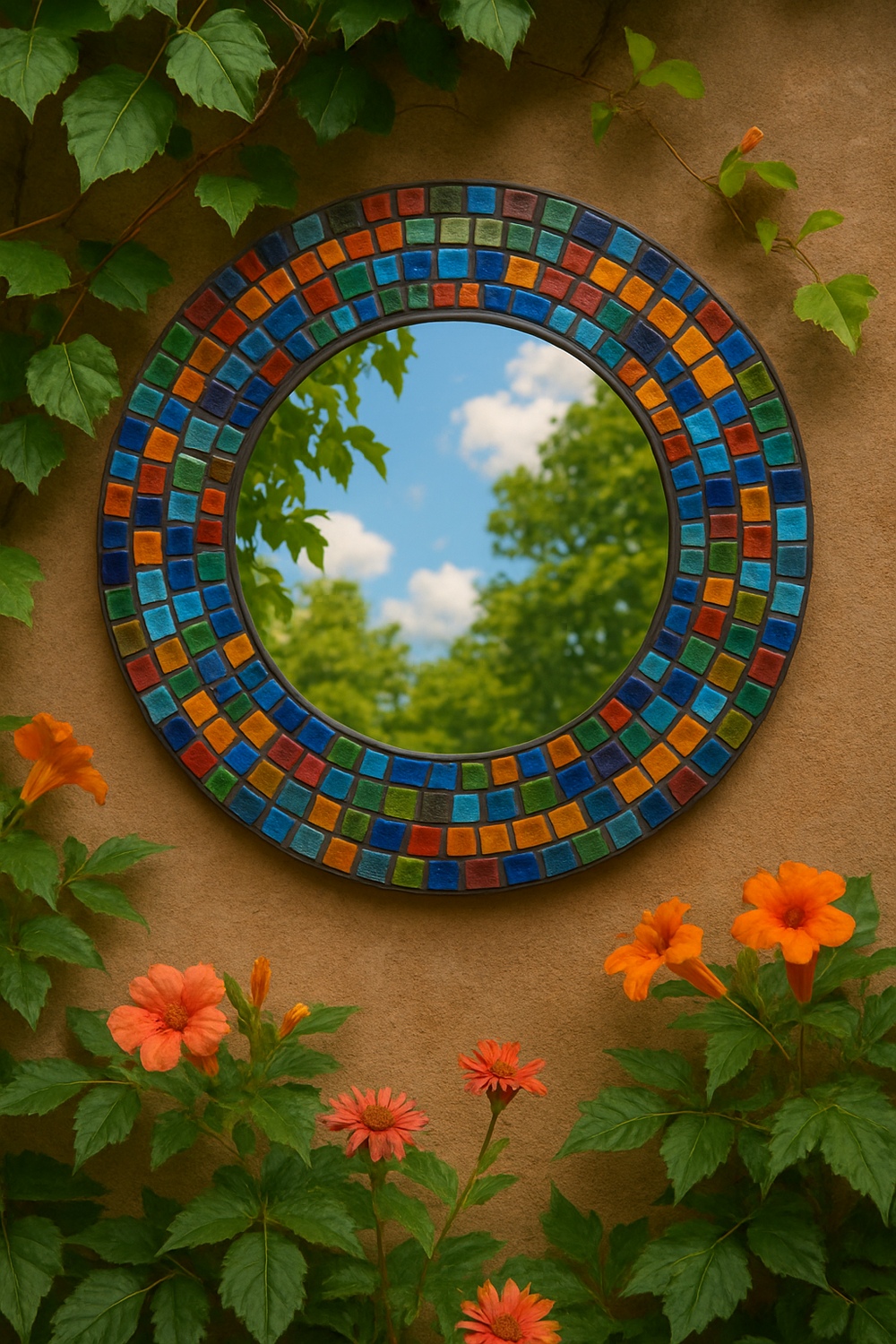 Mosaic Mirror Circle