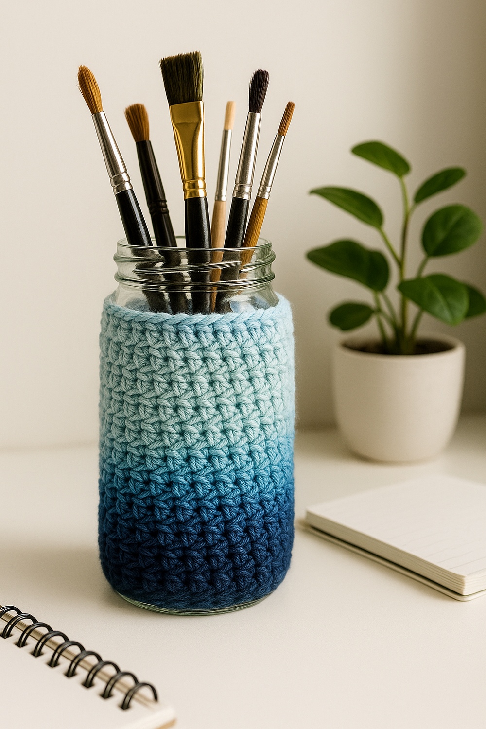 Ombre Crochet Jar Sleeve