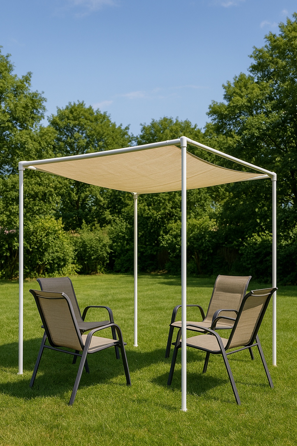 PVC Pipe & Canvas Pergola