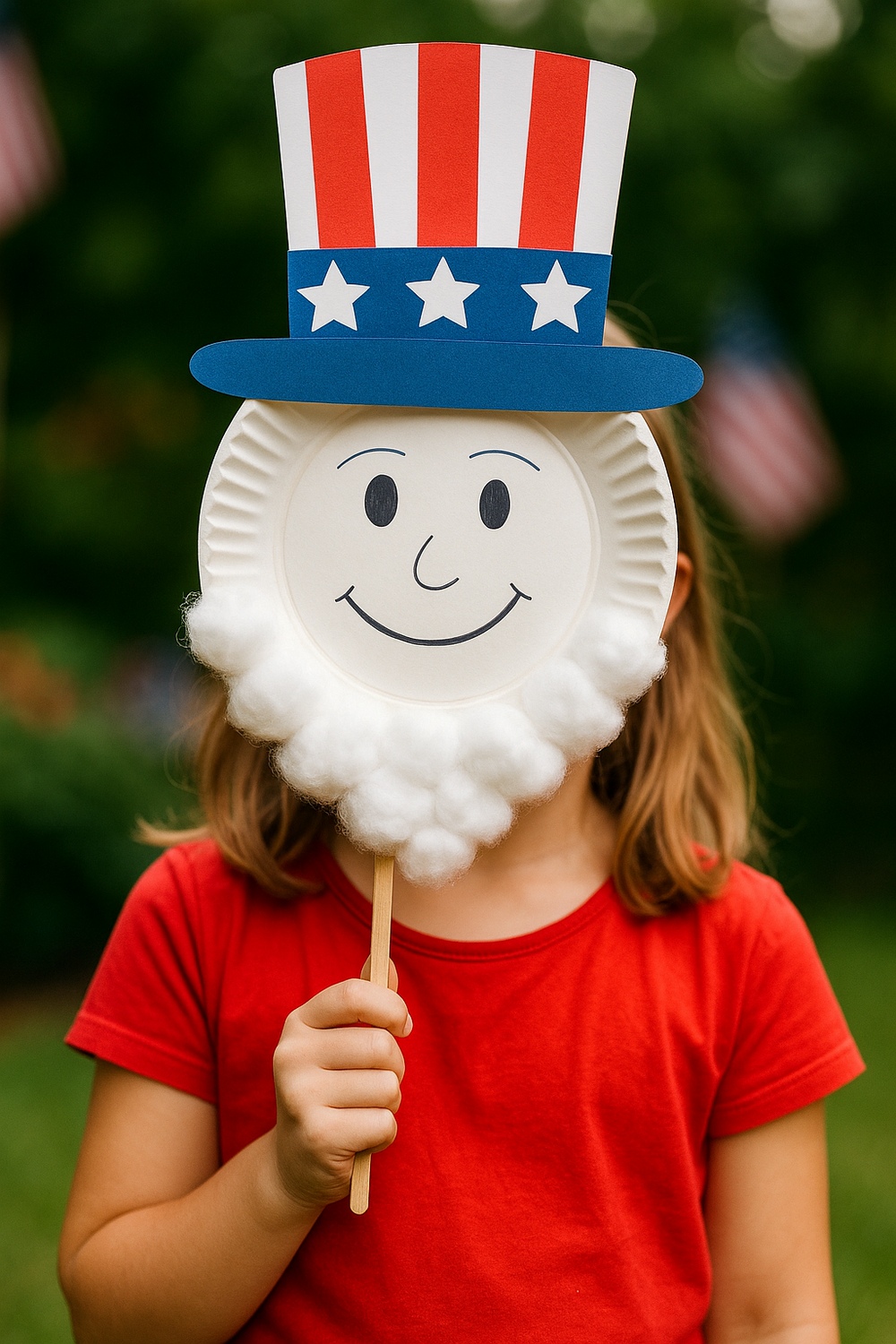 Paper Plate Uncle Sam Masks