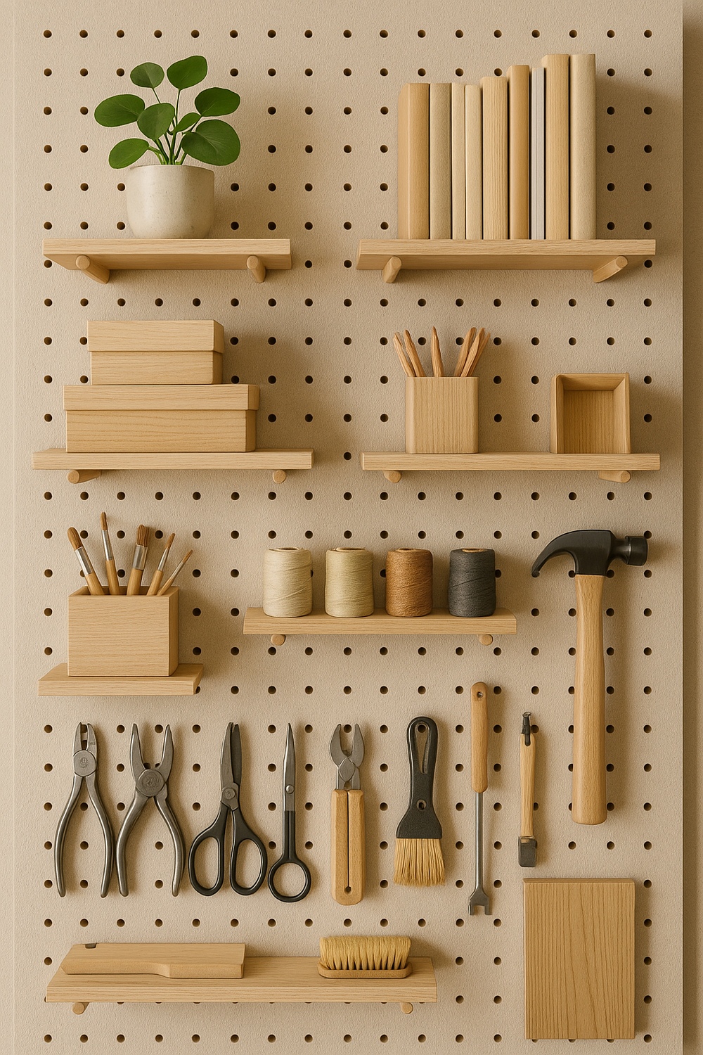 Pegboard Shelf Wall