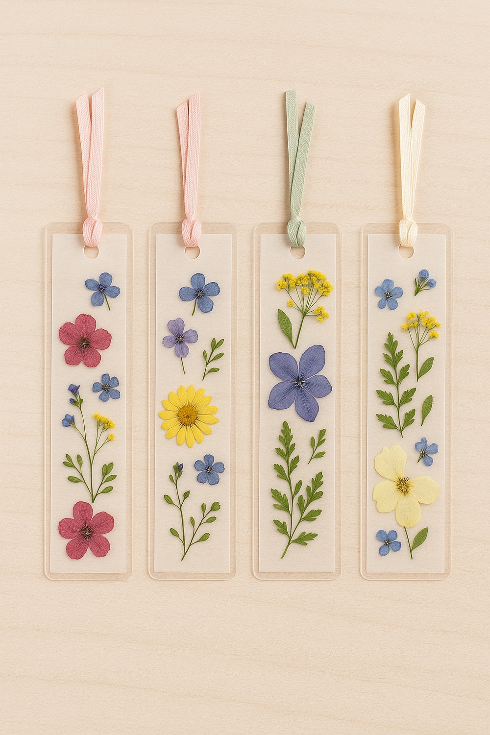 Pressed Flower Bookmarks