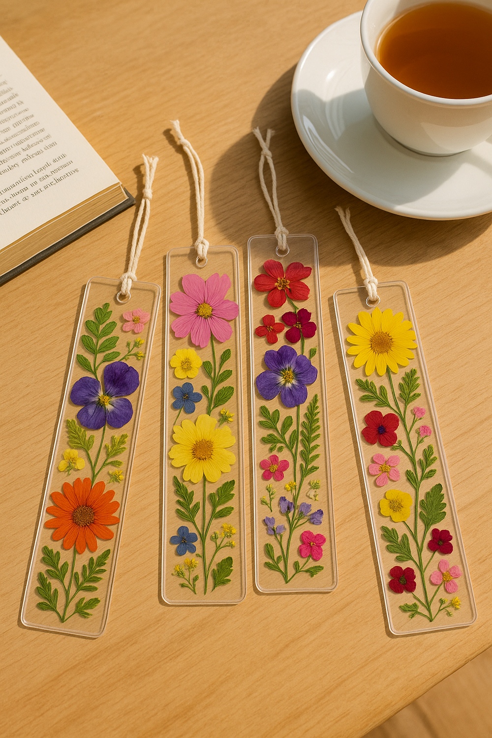 Pressed Flower Bookmarks