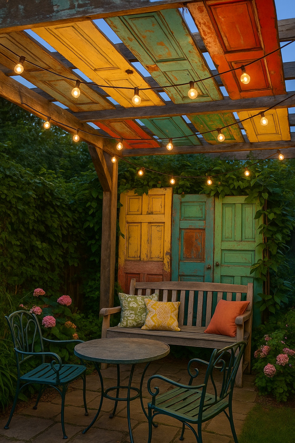 Reclaimed Door Pergola