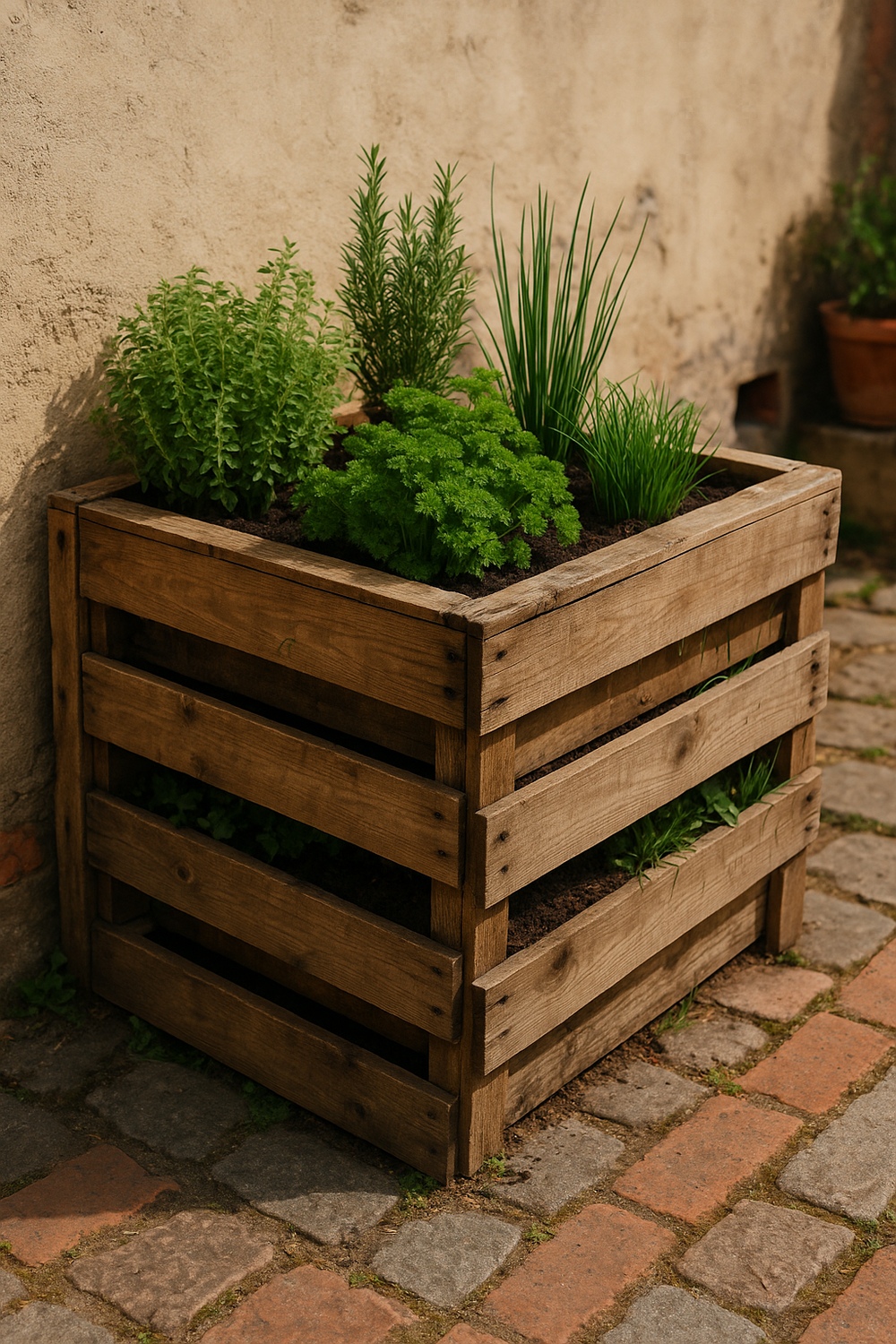 Recycled Pallet Raised Bed