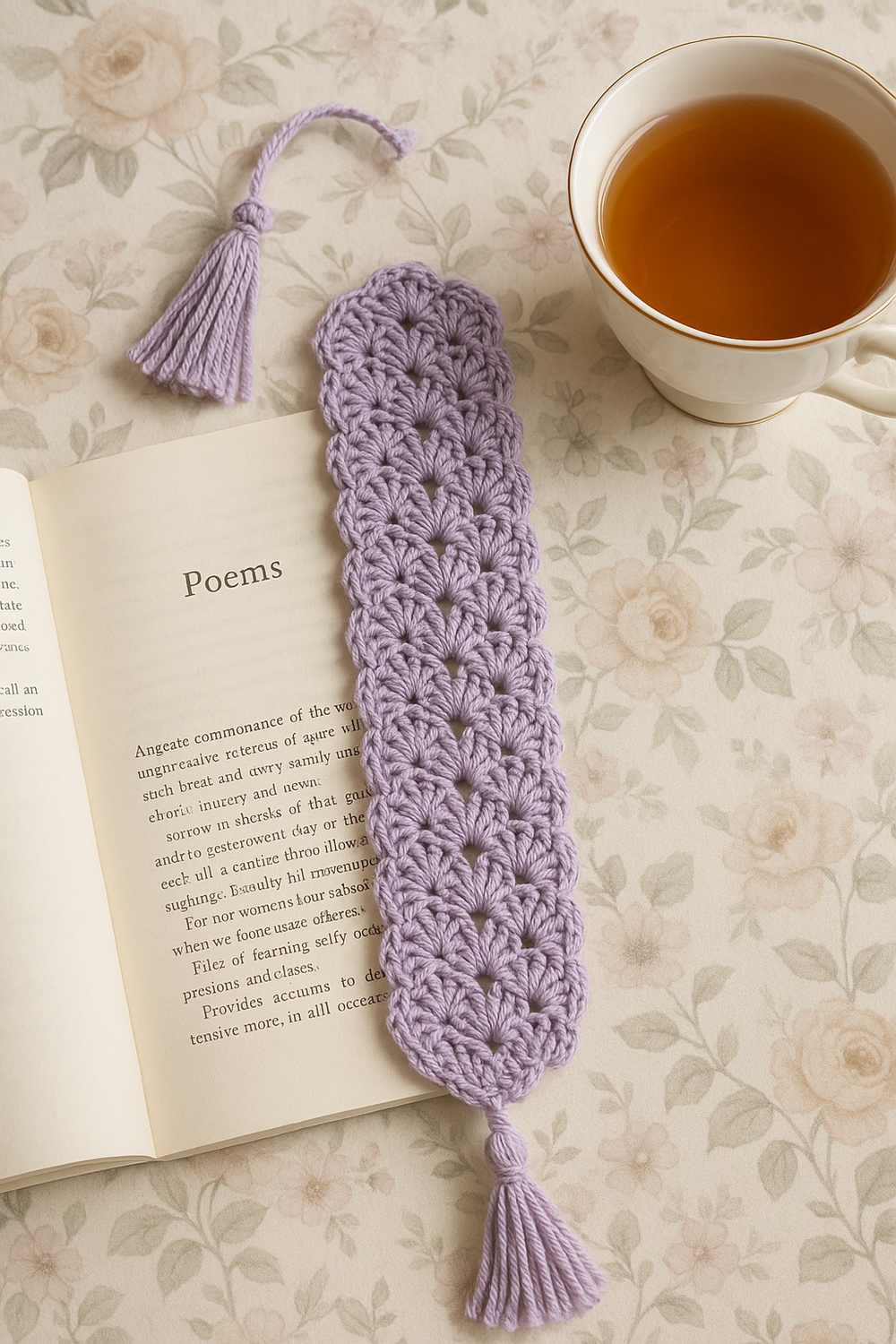 Shell Stitch Crochet Bookmark