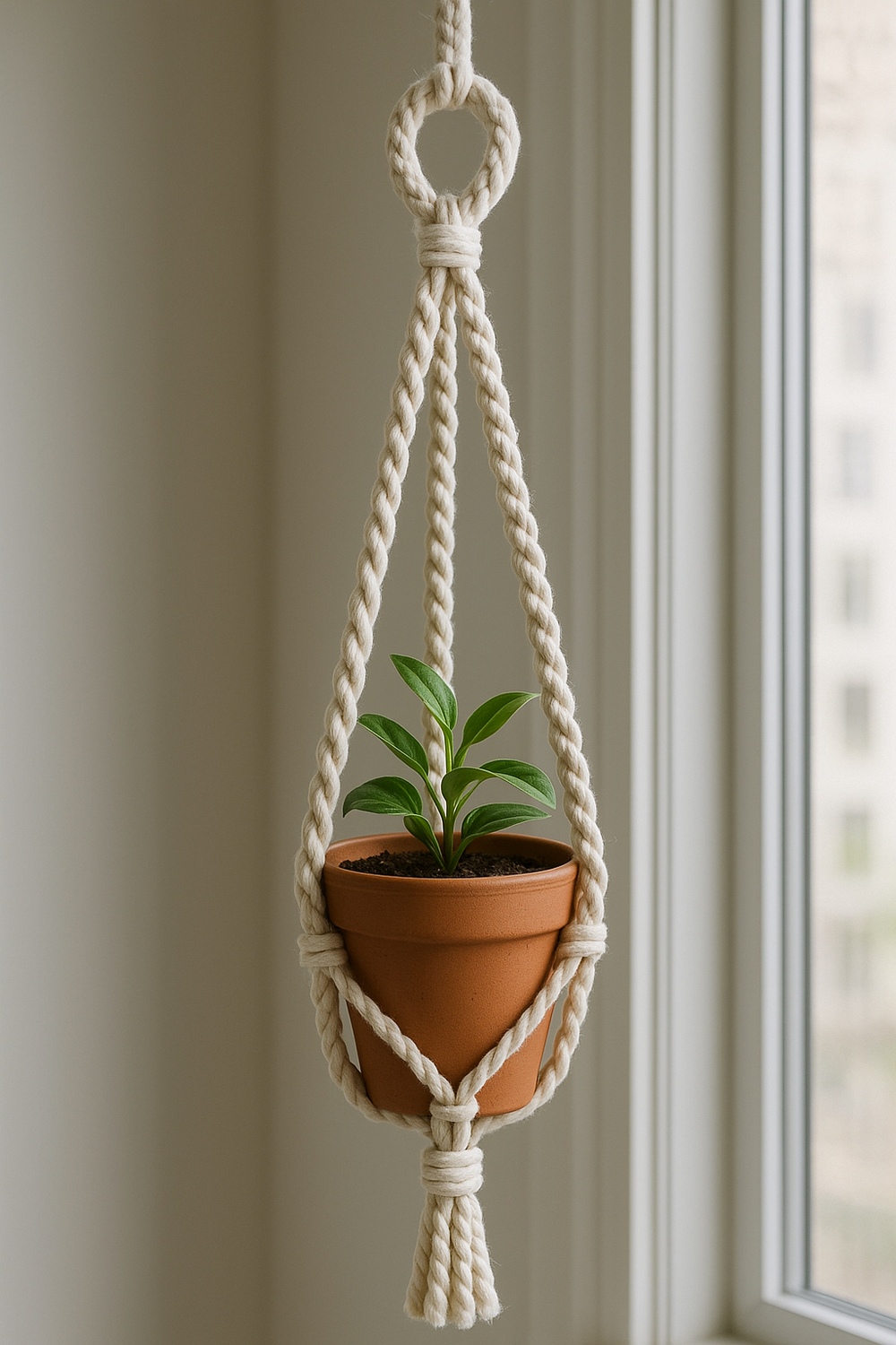 Simple Rope Style Crochet Hanger