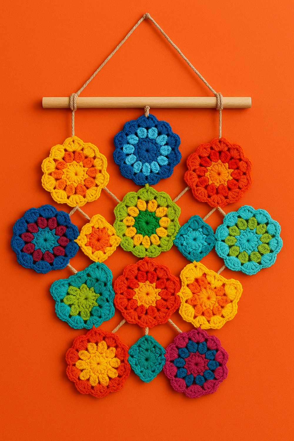 Sunburst Granny Square Wall Hanging
