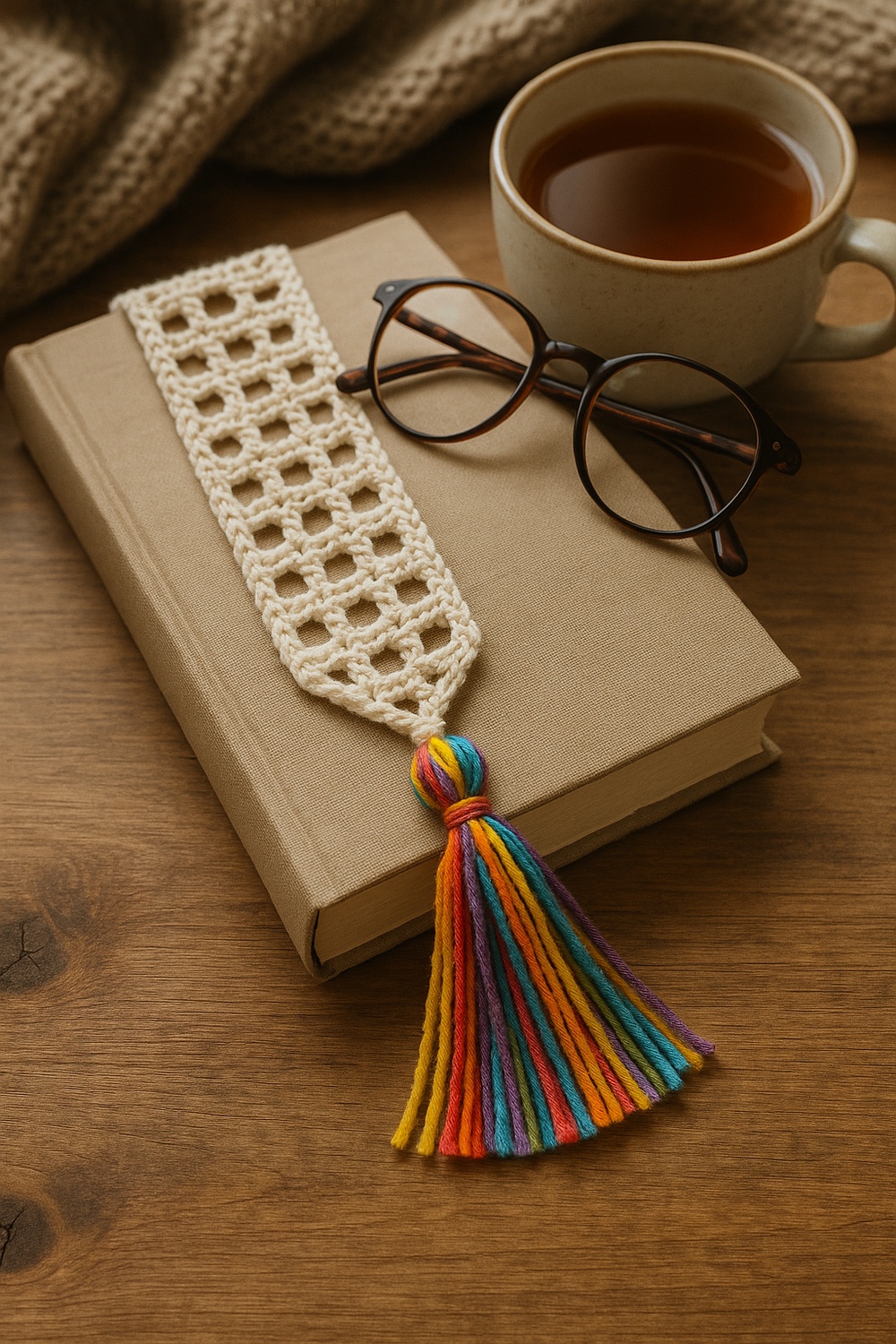 Tassel End Crochet Bookmark