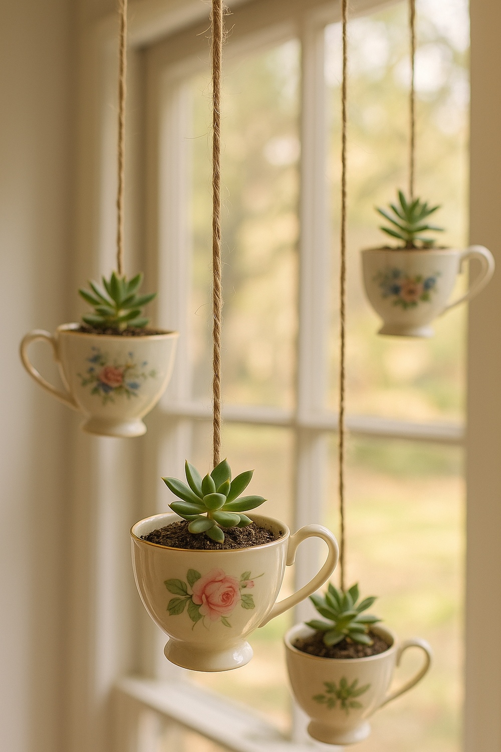 Teacup Hanging Planters