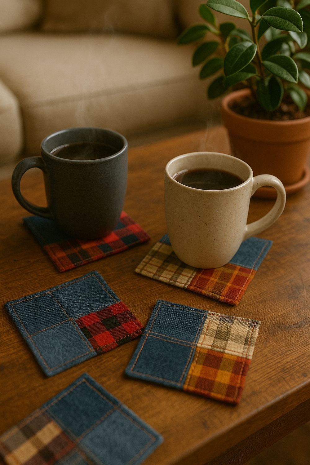 Upcycled Cloth Coasters