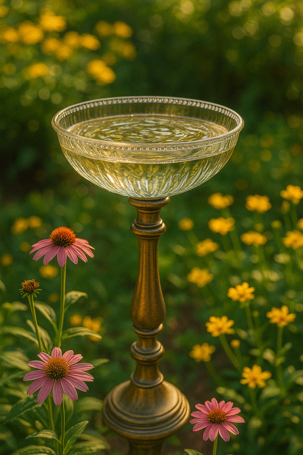 Upcycled Glass Bowl Pedestal