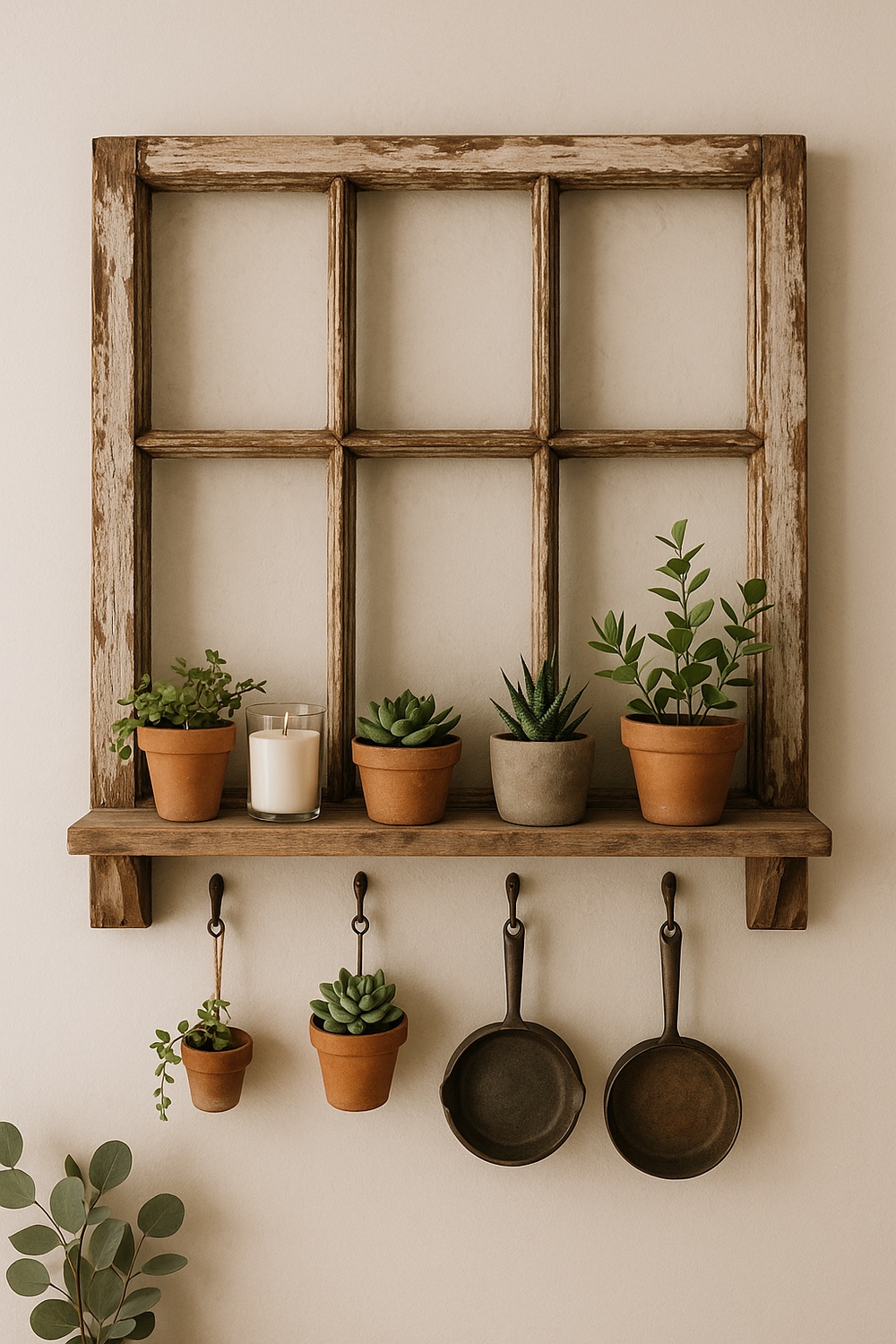 Window Frame Shelf Display