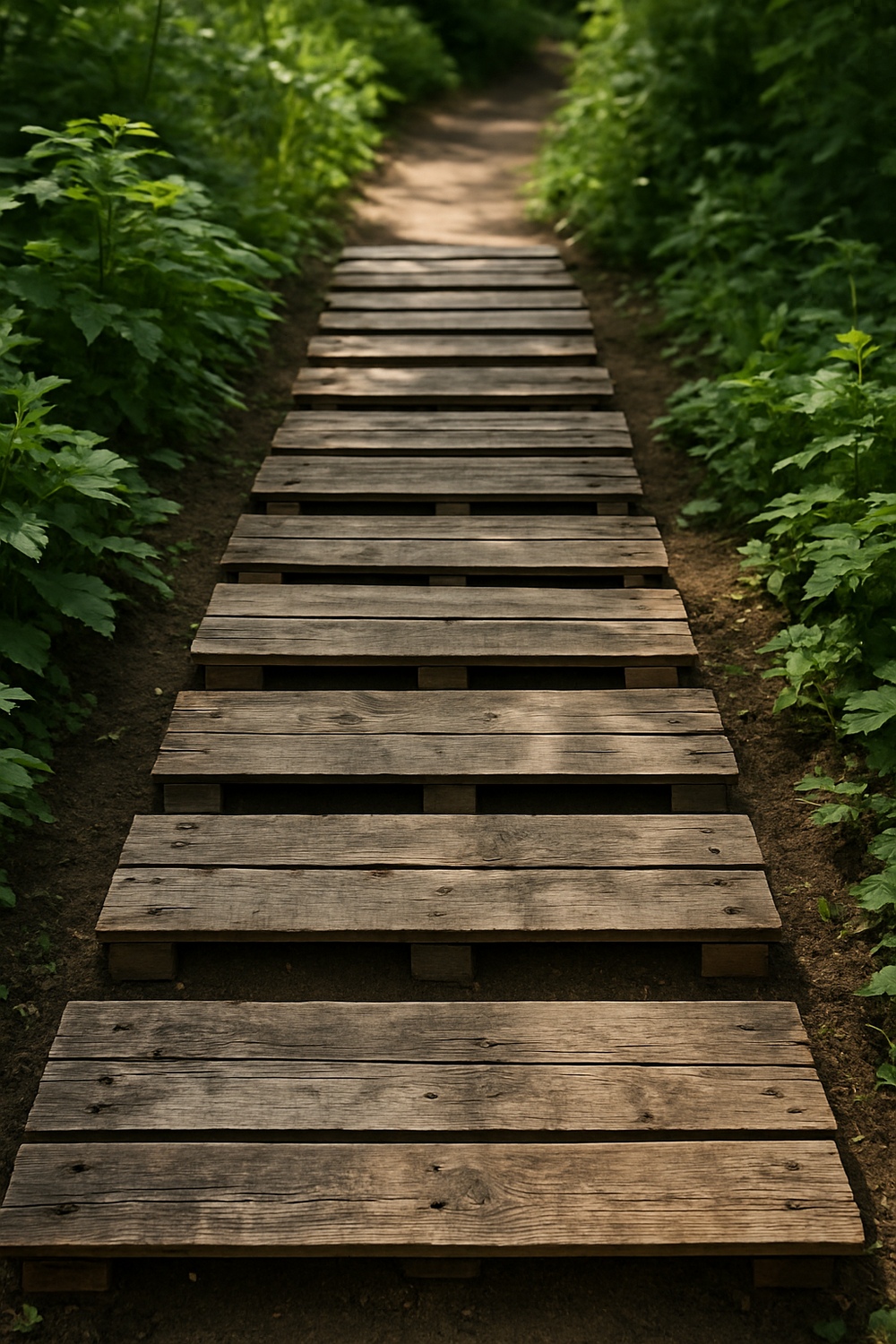 Wooden Pallet Walkway