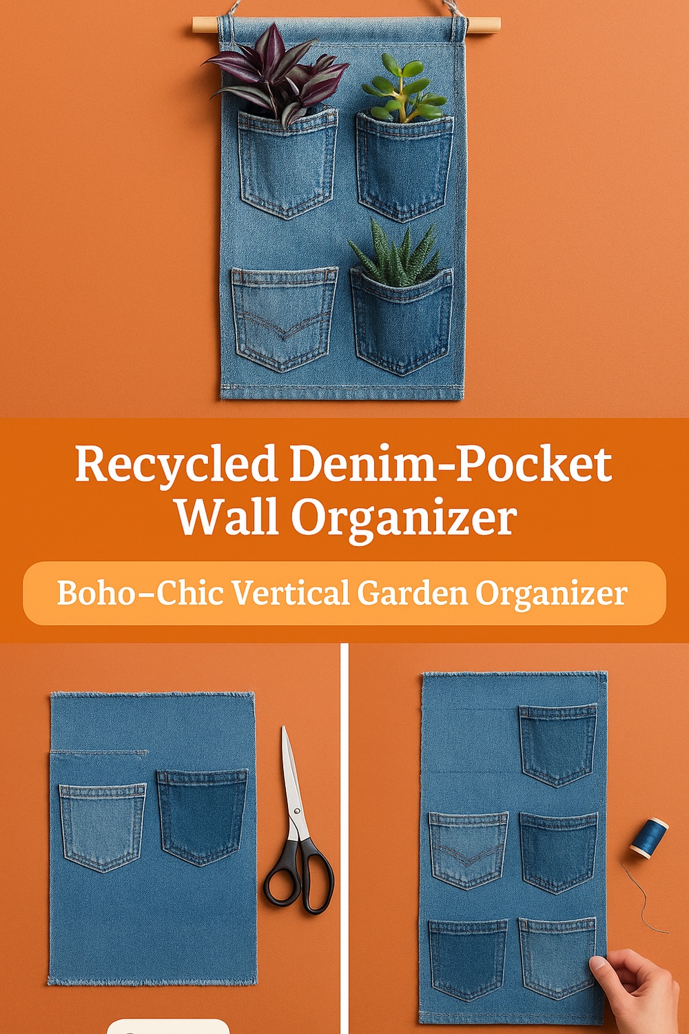 Boho Chic Vertical Garden Organizer