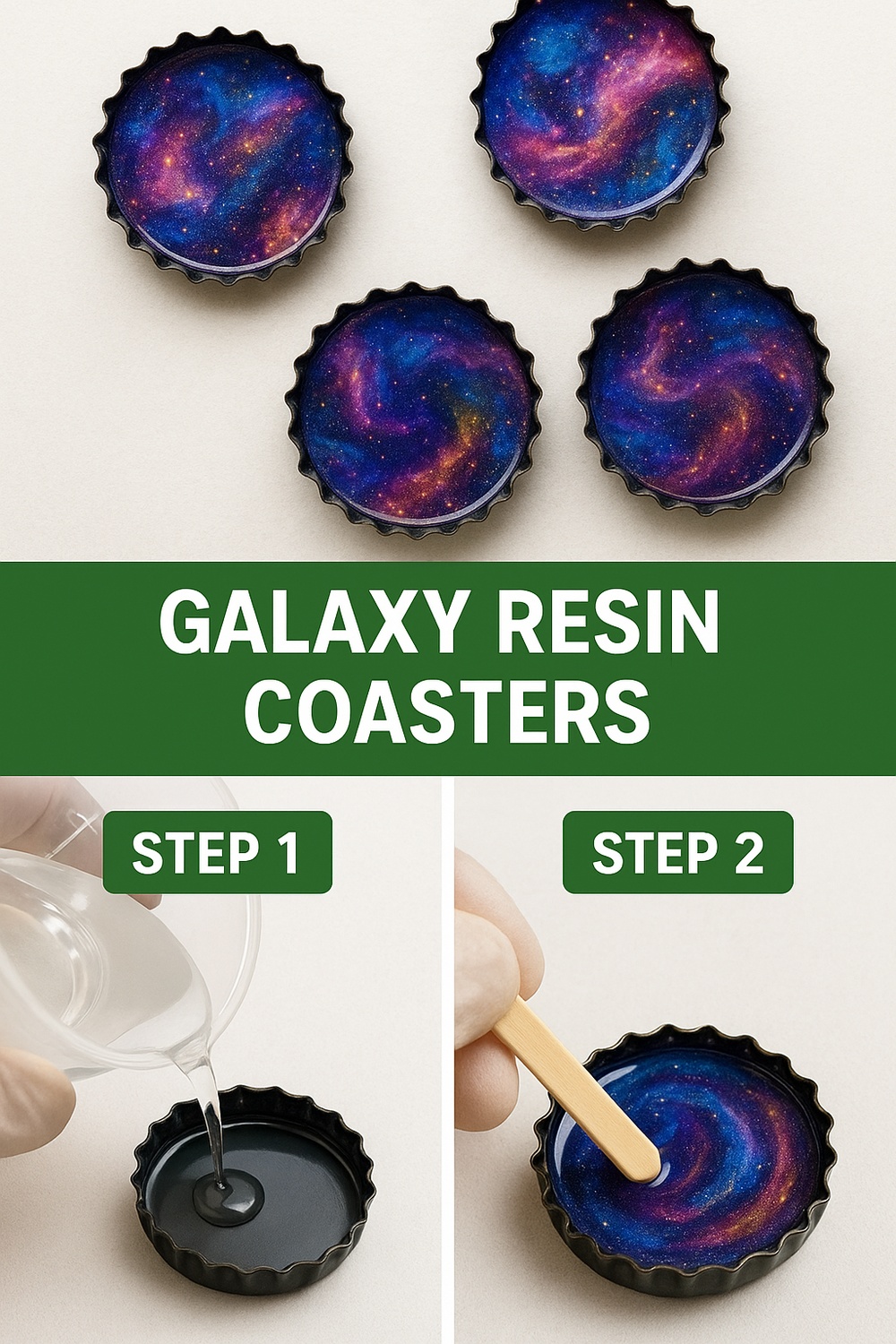Galaxy Resin Coasters