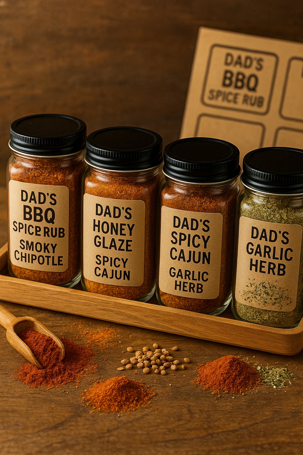 Homemade BBQ Spice Rub Set