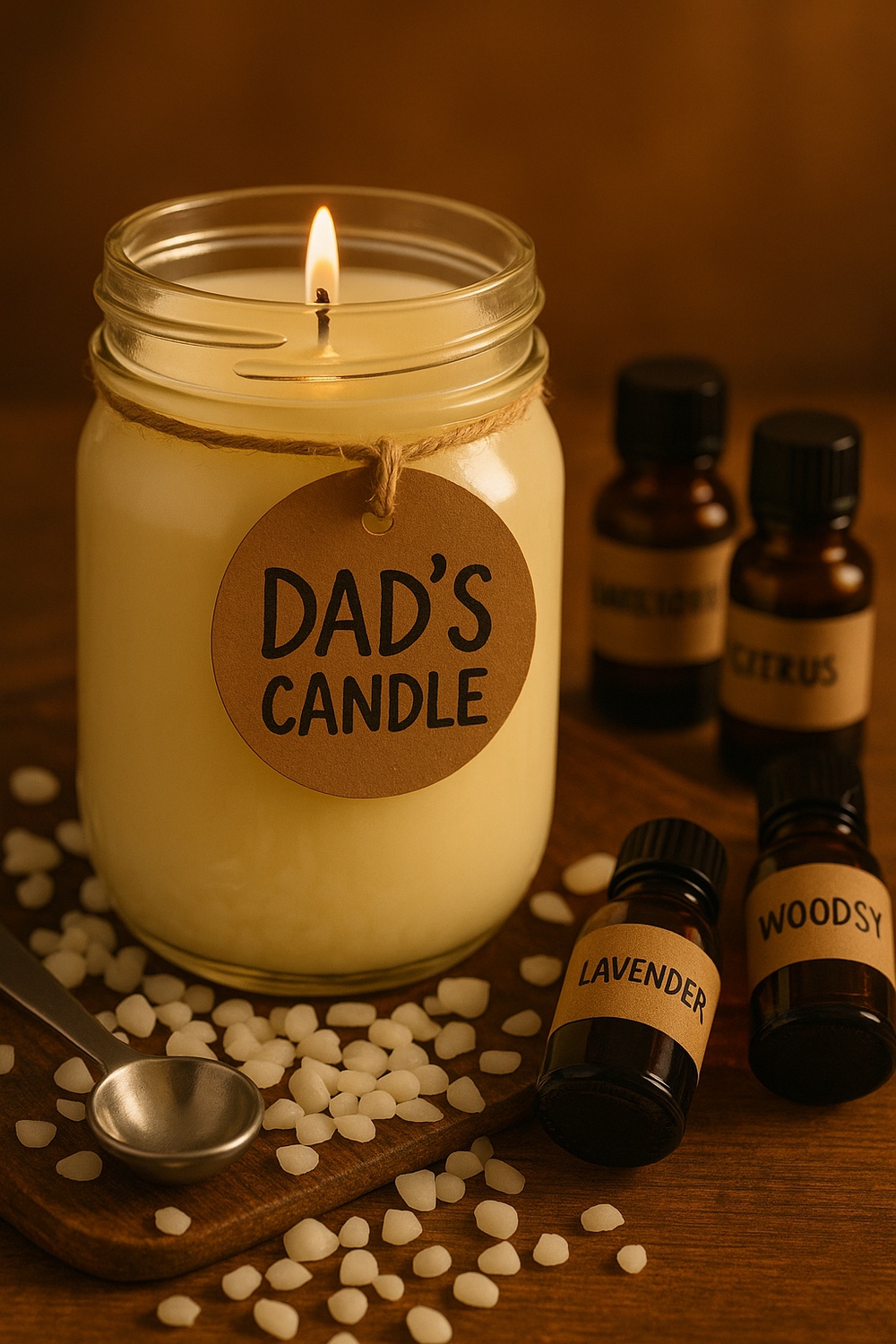 Homemade Scented Candle with Personalized Scent