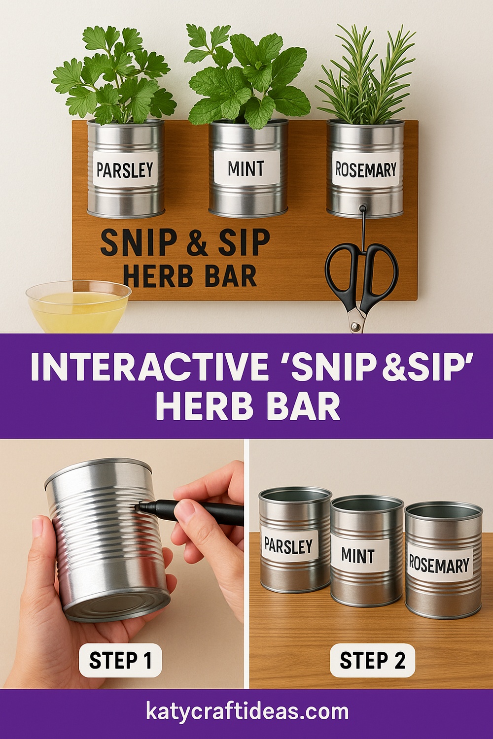 Interactive “Snip & Sip” Herb Bar