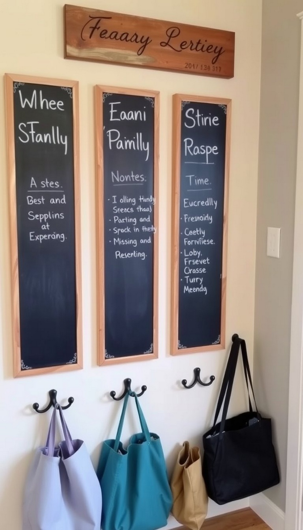 Multi Panel Entryway Organizer