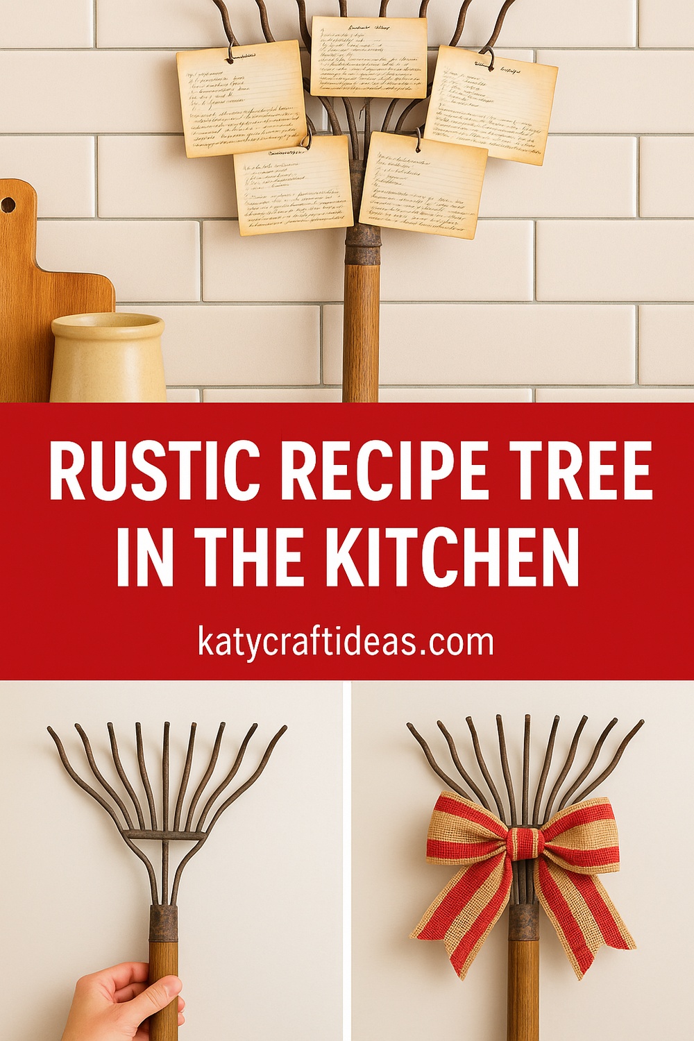 Rustic Recipe Tree in the Kitchen