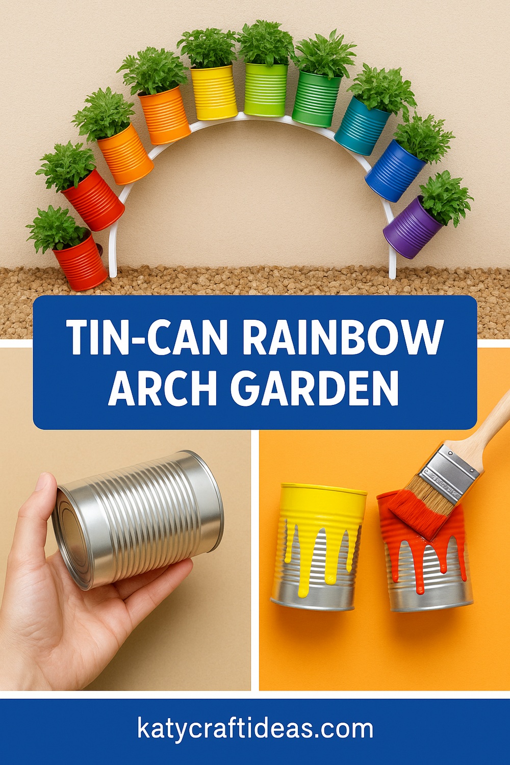 Tin Can Rainbow Arch Garden