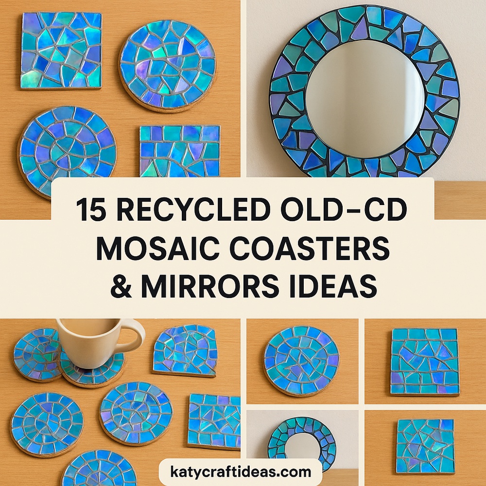 Recycled Old CD Mosaic Coasters & Mirrors Ideas